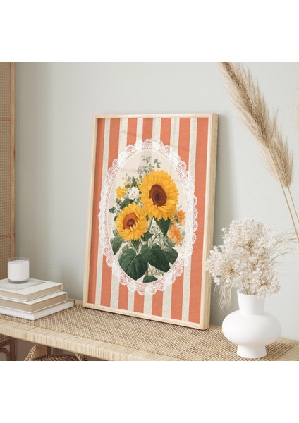 Ayçiçeği Botanik: Vintage Çiçekli Duvar Sanatı (, / Dosya) fırsatları