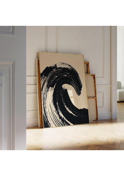 Japon Fırça Darbesi Sanatı: Zen Soyut Dalga (, / Dosya)