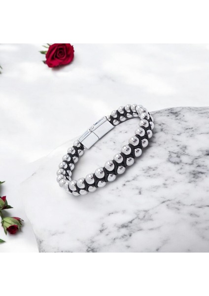 Hematit ve Çelik Halatlı Erkek Bileklik fırsatları