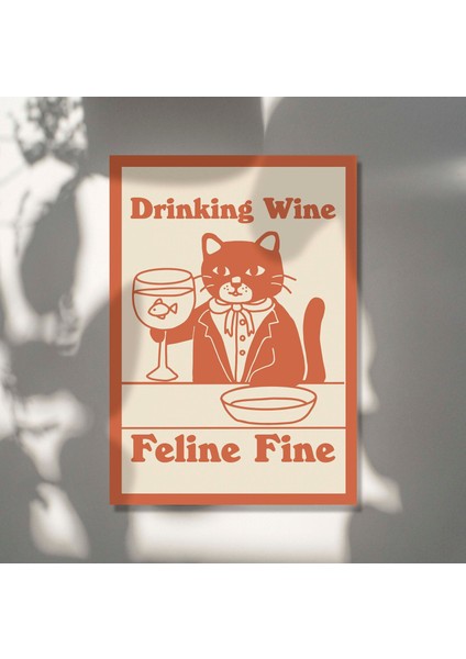 Seçkin Kedi Baskısı, Retro Şarap Içki Alkol Posteri, Kedi Sütü Posterleri modelleri