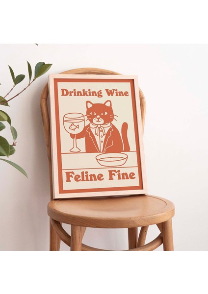 Seçkin Kedi Baskısı, Retro Şarap Içki Alkol Posteri, Kedi Sütü Posterleri fırsatları