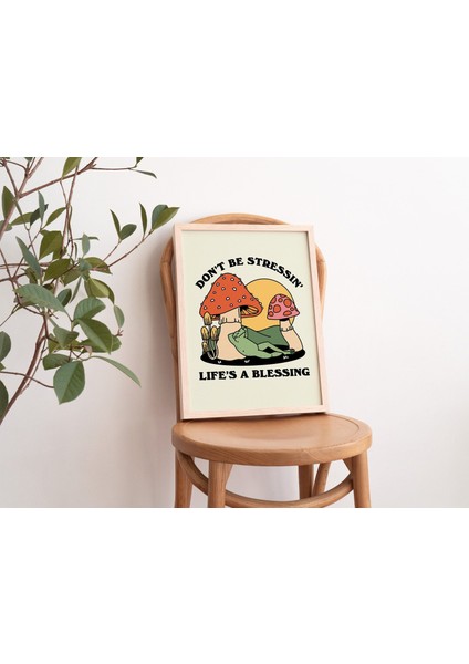 Harika Mantar Baskısı, Retro Kurbağa Duvar Sanatı, Mutlu Ruh Sağlığı Posteri, Trend 70'ler Kişisel Bakım Baskısı fiyatları