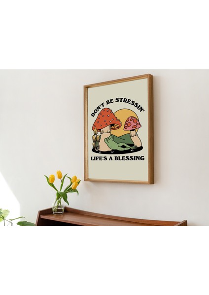 Harika Mantar Baskısı, Retro Kurbağa Duvar Sanatı, Mutlu Ruh Sağlığı Posteri, Trend 70'ler Kişisel Bakım Baskısı modelleri