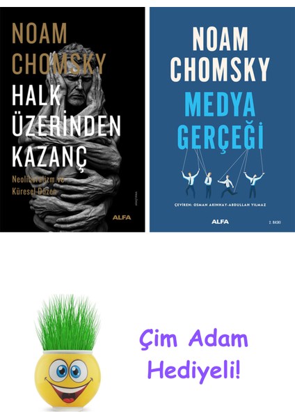 Noam Chomsky 2 Kitap Seti + Çim Adam Hediye