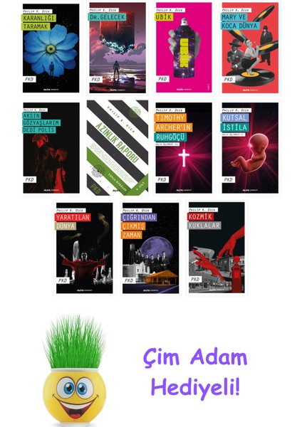 Philip K. Dick 11 Kitap Seti + Çim Adam Hediye