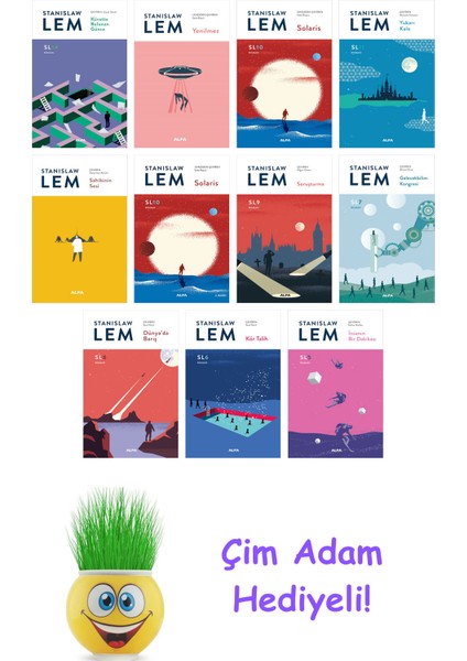 Stanislaw Lem 11 Kitap Seti + Çim Adam Hediye