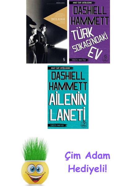Dashiell Hammett 3 Kitap Seti + Çim Adam Hediye