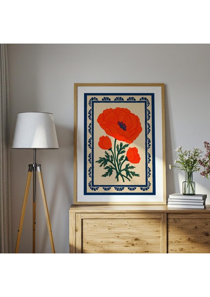 Turuncu Gelincik Halk Sanatı: Vintage Iskandinav Botanik ( )