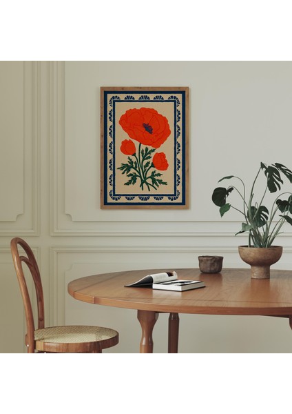 Turuncu Gelincik Halk Sanatı: Vintage Iskandinav Botanik ( ) modelleri