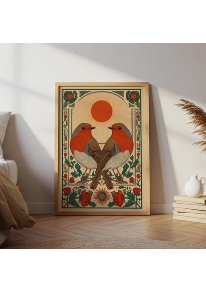 Avrupa Robin: Vintage Botanik Halk Sanatı ( )