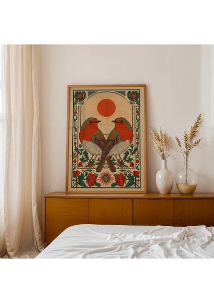 Avrupa Robin: Vintage Botanik Halk Sanatı ( ) fırsatları