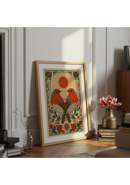 Avrupa Robin: Vintage Botanik Halk Sanatı ( )