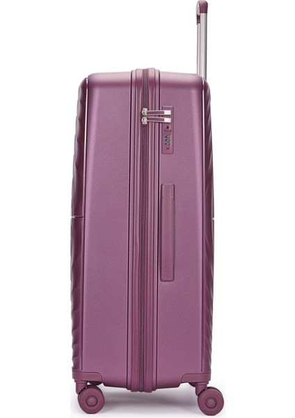 Benetton 3'lü Valiz Set Büyük Orta ve Kabin Boy %100 Polipropilen Bordo 14BNT8002 modelleri