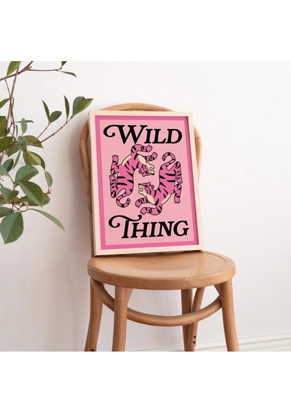 Çerçeveli Cesur Pembe Kaplan Posteri, Büyük Maksimalist Duvar Sanatı, Eğlenceli Neon Çita Posterleri, Üniversite Yurdu fiyatları