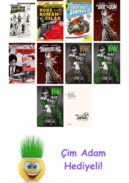 Murat Menteş 10 Kitap Seti + Çim Adam Hediye