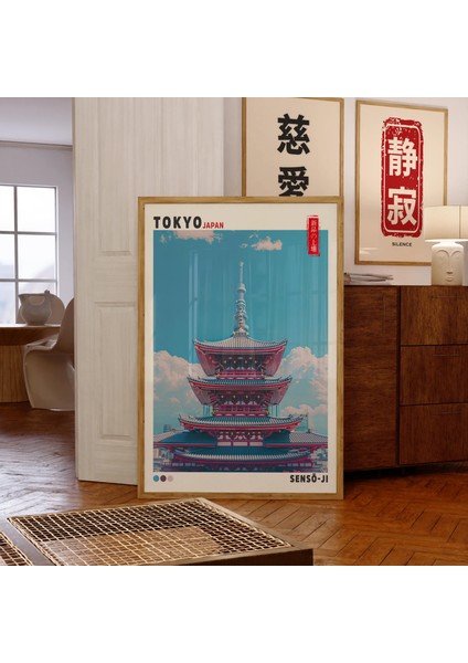Senso-Ji Tapınağı Posteri, Tokyo Japonya Duvar Sanatı, Japon Duvar Sanatı