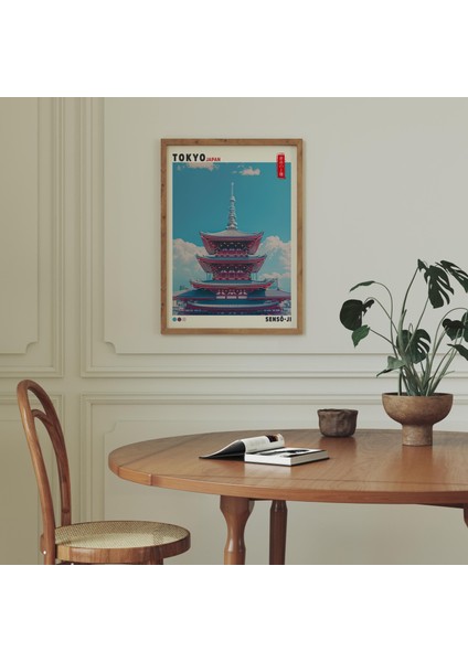 Senso-Ji Tapınağı Posteri, Tokyo Japonya Duvar Sanatı, Japon Duvar Sanatı indirimleri
