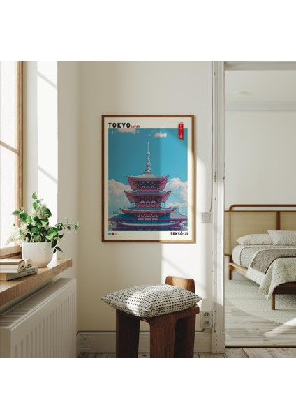 Senso-Ji Tapınağı Posteri, Tokyo Japonya Duvar Sanatı, Japon Duvar Sanatı