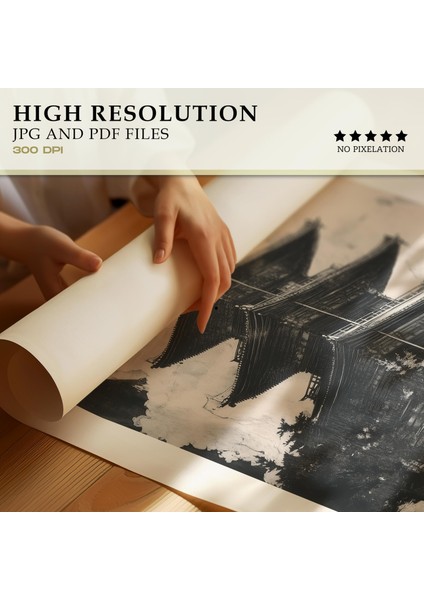 Siyah Beyaz Kyoto Tapınağı Posteri, Japon Estetiği, Japon Duvar Sanatı, Japandi Duvar Sanatı fiyatları