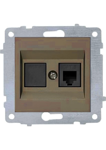 Grano Metalik Mocha Cat3 Telefon Prizi