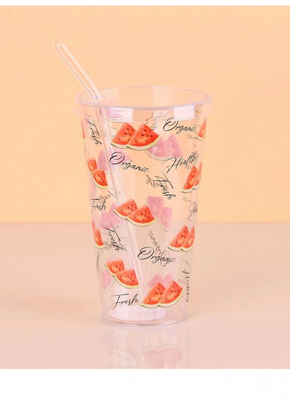 Desenli Plastik Pipetli Bardak 16 cm 1 Adet ROYALEKS-ENF-040 modelleri