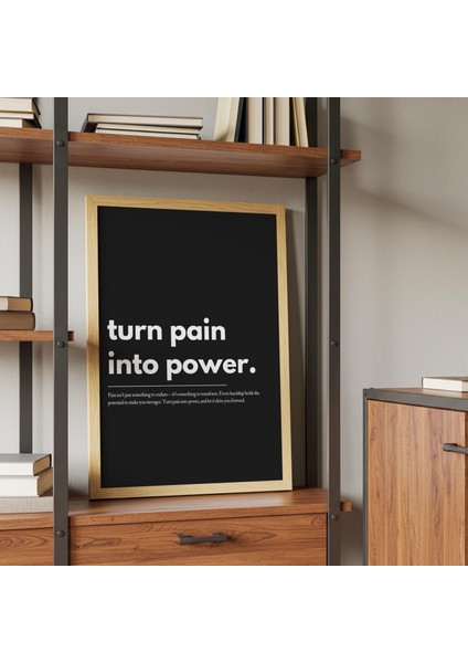 Motivasyonel Tipografi Posteri: 'acıyı Güce Dönüştürün' ( & )