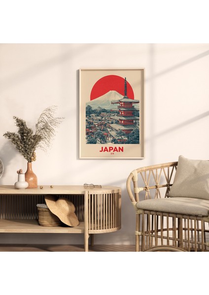 Vintage Fuji Dağı Japon Ahşap Baskısı ( )