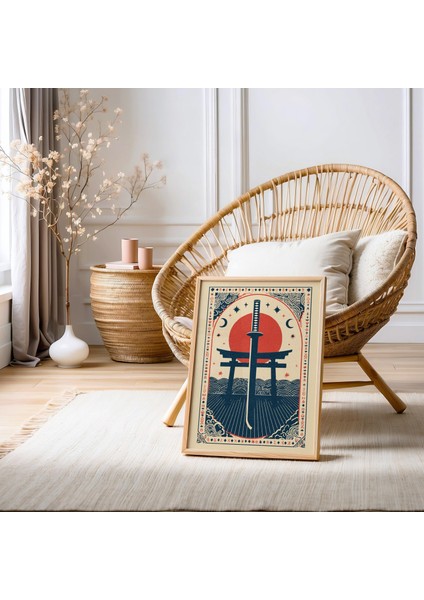 Japon Katana ve Torii Kapısı: Halk Sanatı Duvar Dekoru ( ) modelleri