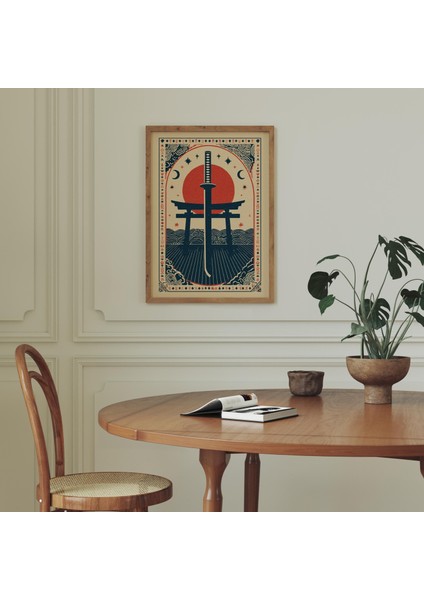 Japon Katana ve Torii Kapısı: Halk Sanatı Duvar Dekoru ( ) fırsatları