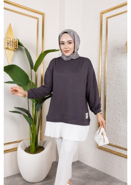 Kadın Piliseli Modal Kumaş Tunik