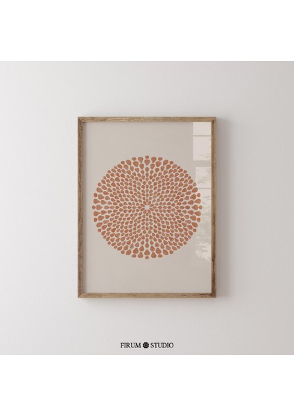 Yanık Turuncu Soyut Botanik – Organik Minimalist Duvar Sanatı fiyatları