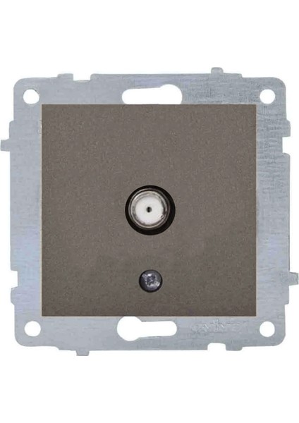 Grano Metalik Antrasit F Konnektör Uydu Prizi