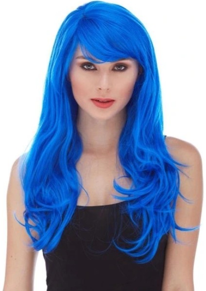 Mavi Renk Parti Peruğu