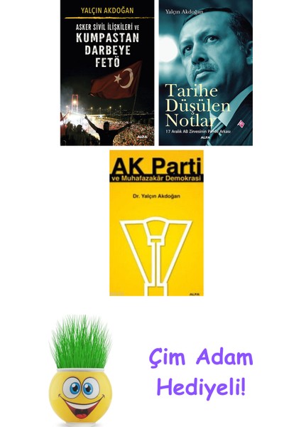 Yalçın Akdoğan 3 Kitap Seti + Çim Adam Hediye