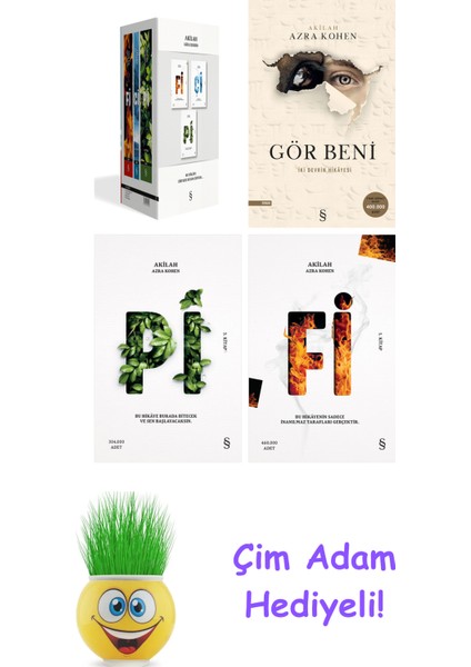 Akilah Azra Kohen 4 Kitap Seti + Çim Adam Hediye
