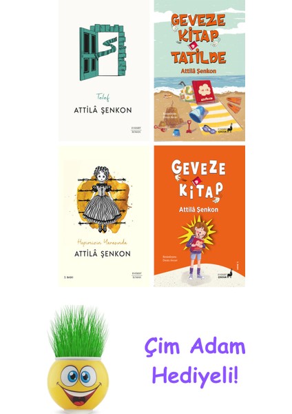 Attila Şenkon 4 Kitap Seti + Çim Adam Hediye