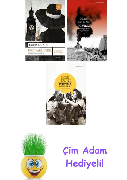 Doris Lessing 3 Kitap Seti + Çim Adam Hediye