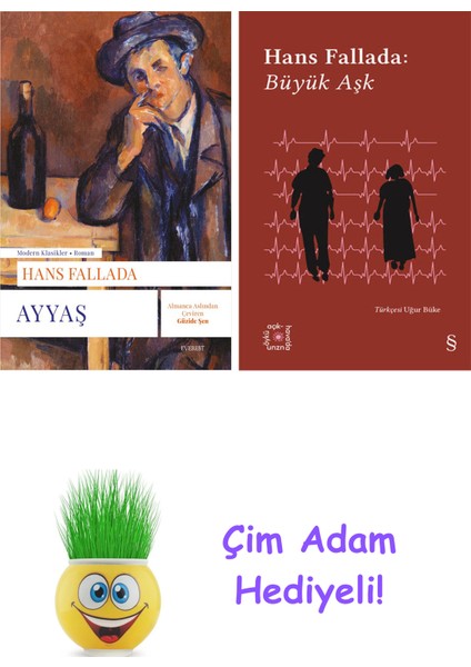Hans Fallada 2 Kitap Seti + Çim Adam Hediye