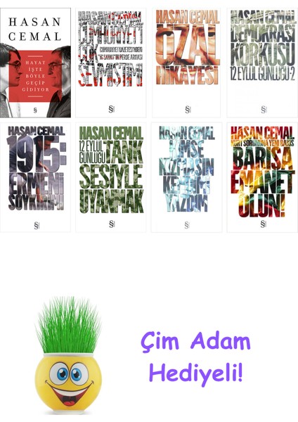 Hasan Cemal 8 Kitap Seti + Çim Adam Hediye