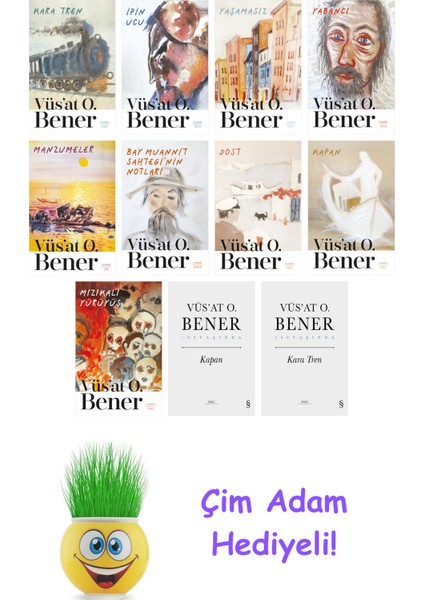 Vüsat O. Bener 11 Kitap Seti + Çim Adam Hediye