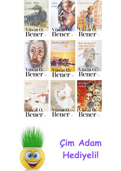 Vüsat O. Bener 9 Kitap Seti + Çim Adam Hediye