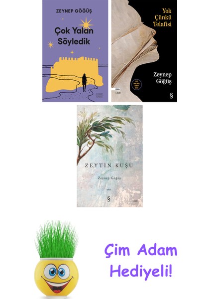 Zeynep Göğüş 3 Kitap Seti + Çim Adam Hediye