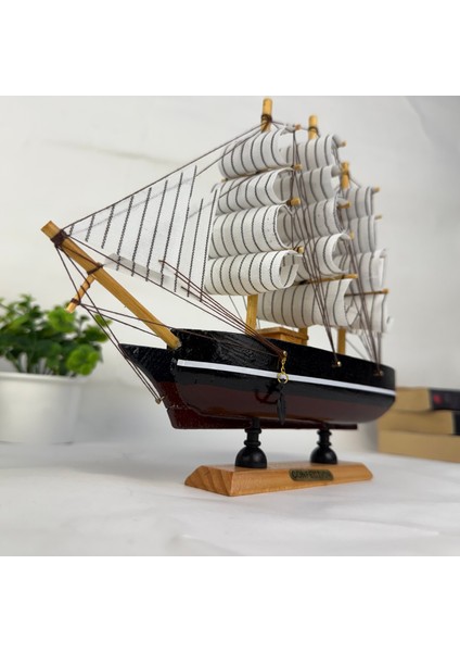 Bakgelal El Yapımı Ahşap Yelkenli Gemi Modeli 24 cm – Ev ve Ofis Dekoratif Masa Üstü Denizci Temalı Maket fiyatları