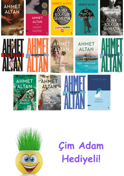Ahmet Altan 14 Kitap Seti + Çim Adam Hediye