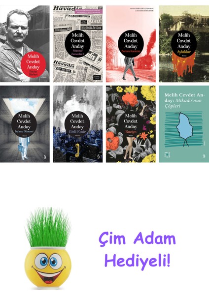 Melih Cevdet Anday 8 Kitap Seti + Çim Adam Hediye