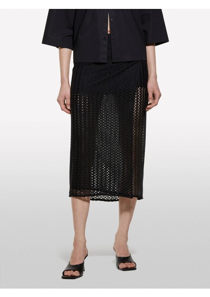 Kroşe Astarlı Uzun Pareo Kadın Siyah Etek - 325P60FSW800Q fırsatları