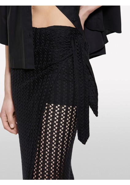 Kroşe Astarlı Uzun Pareo Kadın Siyah Etek - 325P60FSW800Q indirimleri