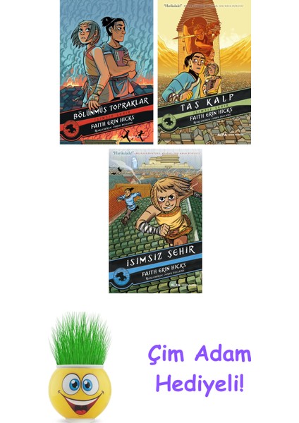 Faith Erin Hicks 3 Kitap Seti + Çim Adam Hediye