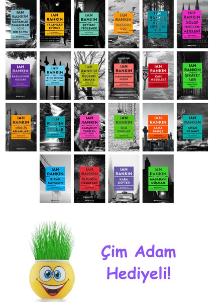 Ian Rankin 22 Kitap Seti + Çim Adam Hediye