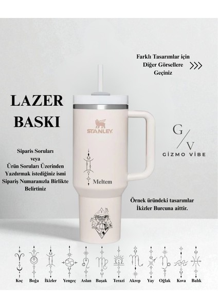 Kişiselleştirilebilir Quencher Pipetli Termos 1,18 L Açık Pembe Özel İsimli